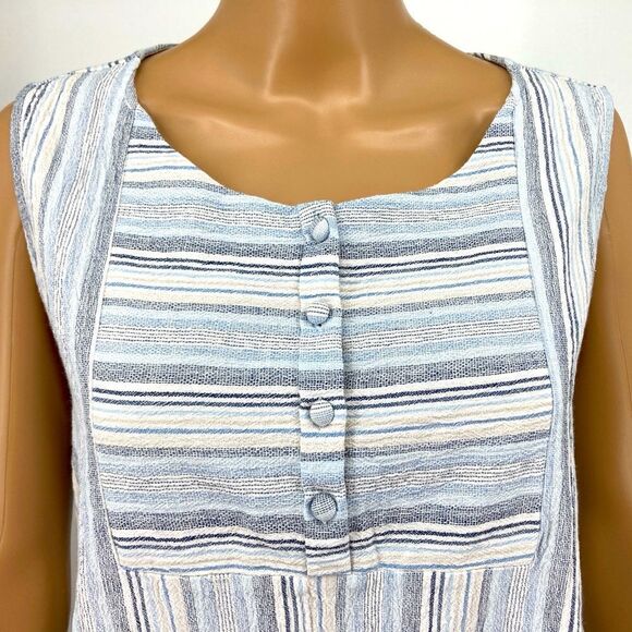 Hayden Sleeveless Blue Stripe Mini Dress Size XL - Picture 3 of 6